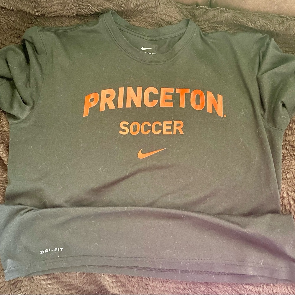 Nike Black Dri-Fit Tee with Orange Print